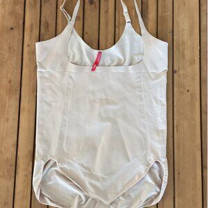 SPANXshape Open-Bust Invisible Bodysuit Beige Shapewear Size 3X | Tummy Slimming